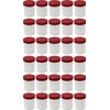 30 Ointment Jar Containers Cream/Ointment Kruke, 60ml Capacity with Red