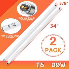 REPTI HOME T5 UVB Reptile Light 39W 10.0,UVA UVB Light Bulb for Reptiles,2 Pack Reptile UVB Lamp Tube for Bearded Dragon