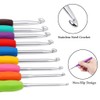 ZGTS Crochet Hooks Set, 9PCS Aluminum Knitting Needles Kit Ergonomic