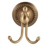 Alvinlite Bathroom Double Coat Hooks Antique Brushed Brass Towel Hooks