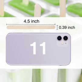 WISYOK 2000 Pcs Wooden Popsicle Sticks for Crafts, 4.5 Inch Craft Sticks for Creative Designs or DIY Craft, Home Art Projects