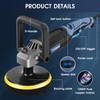 Buffer Polisher, Rotary Buffer 1200W, Car Buffing Kit with Speed
