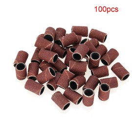 100 Pieces Nail Sanding Belts 180 Grit Manicure Pedicure Nail Drill Accessories Nail Special Sanding Ring Bands Sanding Piece Set