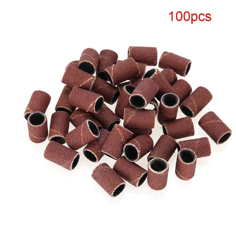 100 Pieces Nail Sanding Belts 180 Grit Manicure Pedicure Nail