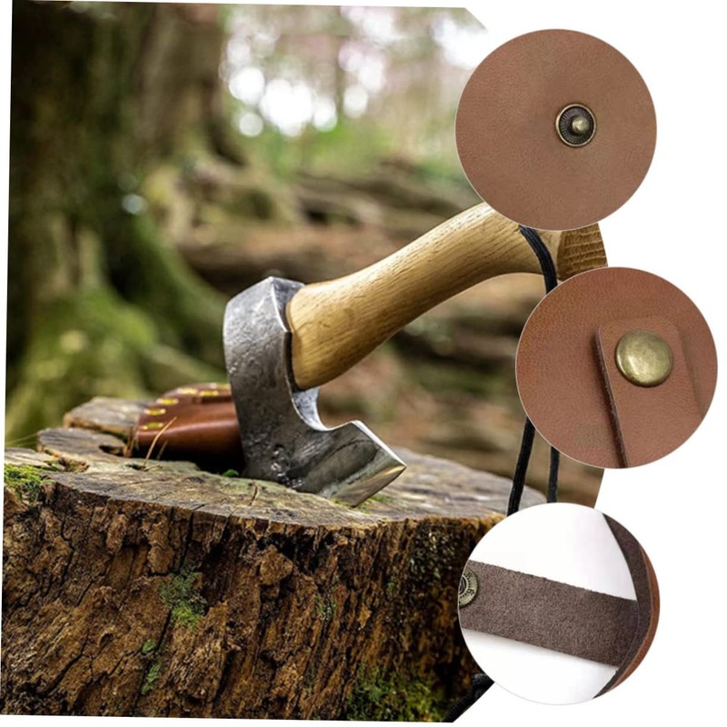 Sosoport Leather Axe Protector Cover Hatchet Head Protective Sleeve for