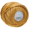 Grundl 872-8210 25 g Glitter Crochet Yarn Ball, Bronze