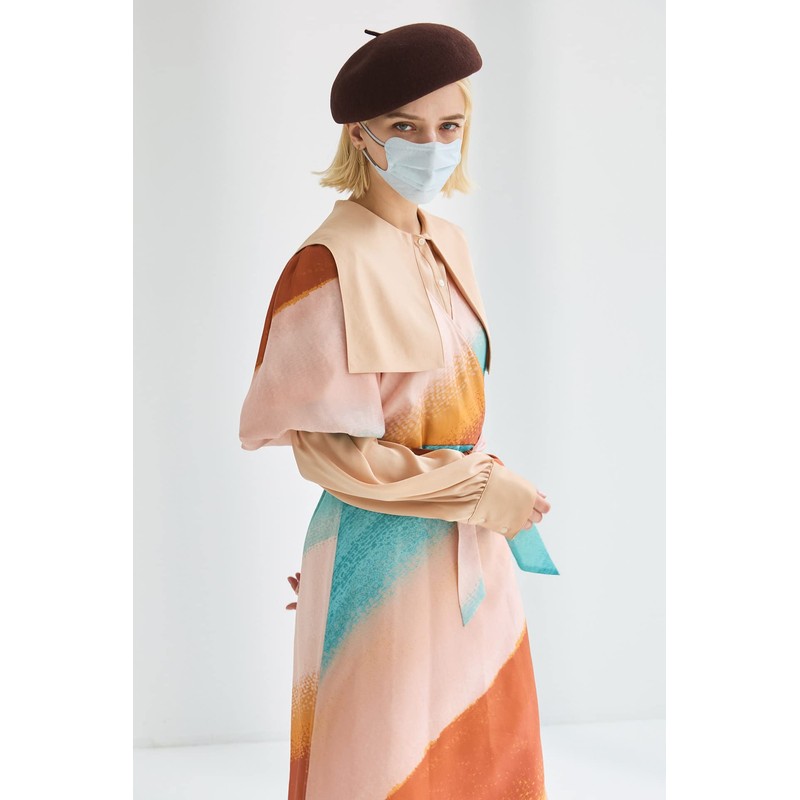 [D.masque] Luxe. アリスブルー × アンバーグレーFor Ladies'【ヒアルロン酸8,800mg/kg配合マスク】 5枚入