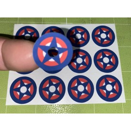 Gottlieb Bally, Gottlieb, Williams, Etc. Pinball Machine Target Stickers - STAR THEME