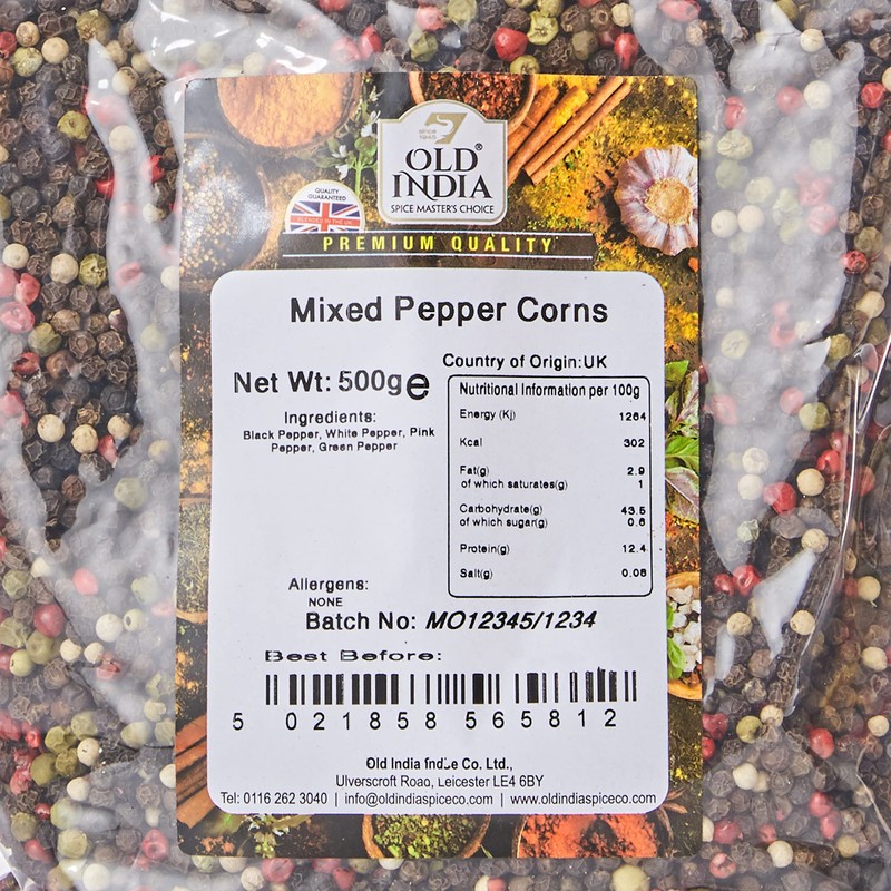 Old India Mixed Pepper Corns 500 g