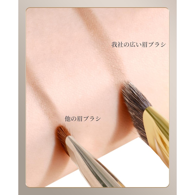 ROWNYEON CM167 Eyebrow Brush, Diagonal Type, Wide Eyebrow Brush, Natural