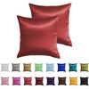 Silky Soft Satin European Pillowcase Pillow Sham - 2 Pack