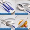 Moxinox 20-Piece Blue Silverware Set, 18/0 Stainless Steel Blue Handle