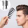 Peine de dientes anchos con textura de doble cara (paquete