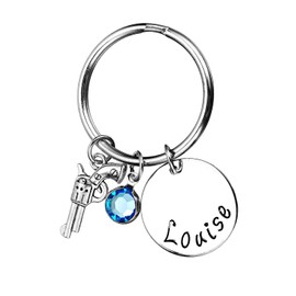 2pcs Thelma and Louise Pistol Gun Custom Stainless Steel Best Friend keychains (Round)