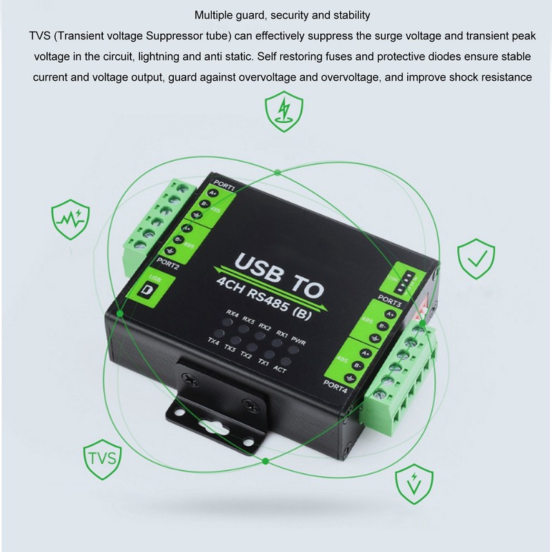 USB to RS485 Converter USB to 4CH RS485 Industrial Grade