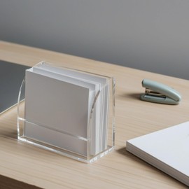 Toyosport 2PCS Acrylic Card Stand, Transparent Storage Box, Display Organizer for Office and Classroom, Holds Business Cards and Brochures, 5.9 x 4.3 x 2.4 in