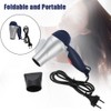 Lightweight Foldable Mini Hair Dryer Portable Adjustable Blow Dryer Silver