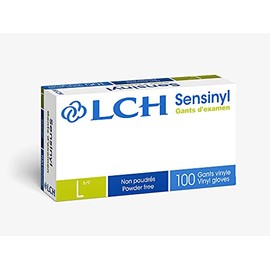 Sensinyl Vinyl Disposable Gloves Powder-Free Length 8/9 L (Pack of 100)