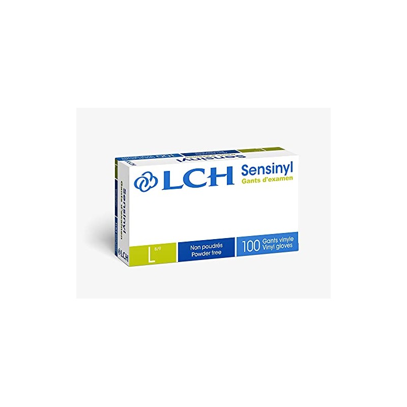 Sensinyl Vinyl Disposable Gloves Powder-Free Length 8/9 L (Pack of