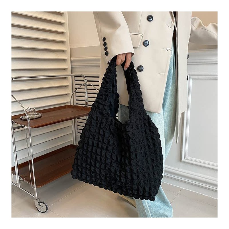 HARJIO Popcorn Bag, Tote Bag, Women's, Quilted, Waffle, Mocomoco, Pocopoco,