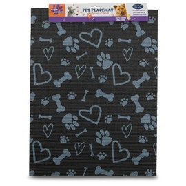 Dog Food Mat Anti-Slip Bowl Mats for Food and Water, Rectangle Shape Feeding Mat Waterproof Pet Placemat PVC Puppy Trays for Large Medium Small Dogs Cats 15x20 inches