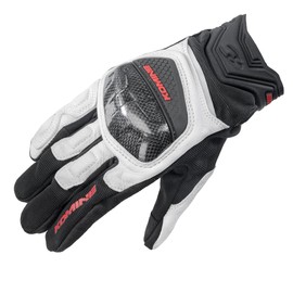 Komine 06-268 GK-268 Carbon Mesh Gloves for Motorcycles 2025 White XL