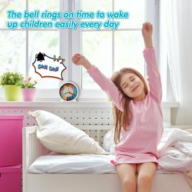 SUPRBIRD Children's Alarm Clock, Children's Alarm Clock without Ticking, Learning Clock, Digital Alarm Clock for Beginners of School, Alarm Clock Children for Girls and Boys