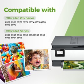 902XL Ink Cartridges Black Color Combo 4-Pack Compatible for HP 902 XL HP902XL to OfficeJet 6978 6968 6970 6975 6960 6979 6958 6962 6950 6954 6951 6956 6961 6963 6964 Printer Black Cyan Magenta Yellow