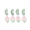 100pcs Metallic Paper Clips Strawberry Pea Shape Antislip Anti Rust