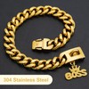 Gold Dog Collar Chain with Pendant Tag,Stainless Steel Walking Metal