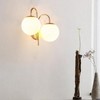 Double Sconce Simple Modern Dual Headed Glass Metal Energy Saving