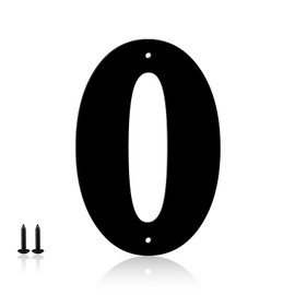 4 Inch Metal House Numbers, House Address Letters and Numbers for Outside Signs, Metal Letters Door Numbers Signage Street Address Plaque for Garden Door Mailbox Decor (Number 0)