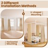 BONPALLY Room Divider Curtain Rod for Wide Space Room Separation,