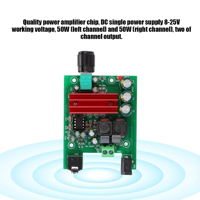 Digital Amplifier Board Module, 25VDC 100W Mono High Power AMP