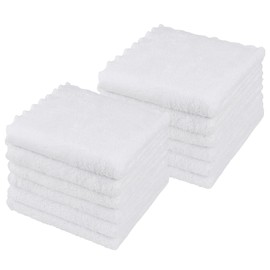 Orighty Ultra Soft Washcloths 12 Pack, Premium Microfiber Towel Sets 12 x 12 inches, Absorbent and Quick Drying Coral Velvet Washcloth, Multi-Purpose Wash Cloths for Bathroom, Hotel, and Gym (White)
