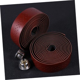 BIUDECO 1 Set Handlebar Wraps Bike Bar Ends Cycling Handlebar Tape Road Bike Handlebar Tape Non Bar Road Bike Tape Black Trim Pu Leather Bike Handlebar Strap Handlebar Cover Grasp