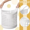 Suclain 3 Pcs Flexible Laundry Basket Set Carry Portable Flexible