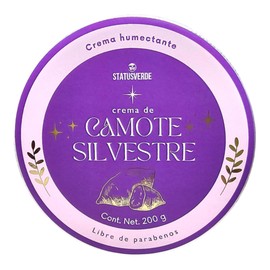 Crema Corporal de Camote Silvestre | Alivio para Menopausia y Síndrome premenstrual | Cuidado Hormonal de forma natural| 200g | alivia colicos, bochornos, sudoracion | fitoestrogeno | diogesnina