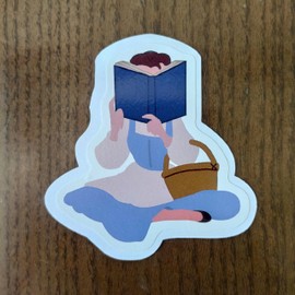 (Pack of 3) Belle Reading Beauty and Beast Sticker 3 inch