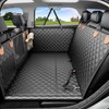 REEVAA Dog Car Seat Cover for Back Seat, Hard Bottom