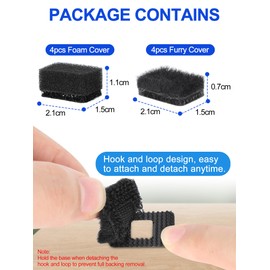 Mic Wind Muff for Insta360 - Furry Mic Windscreen 4pcs and Mic Cover Foam 4pcs Compatible with Insta360 X4 Camera, X3 Camera, Outdoor Wind Noise Reduction by YOUSHARES