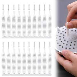 20 Pieces Shower Head Cleaning Brush for Small Hole, 2026 New Multifunctional Shower Head Cleaner Tool, Gap Hole Anti-Clogging Cleaning Brush for Showers Heads, Household Bathroom (White)