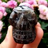 Sublime Gifts Smokey Quartz - Hand Carved Skull - Polished