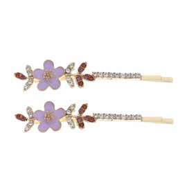 IWOWHERO Rhinestone Flower Hair Clips for Durable Hair Barrettes for Elegant Hairstyles for Family Gatherings and Daily Use