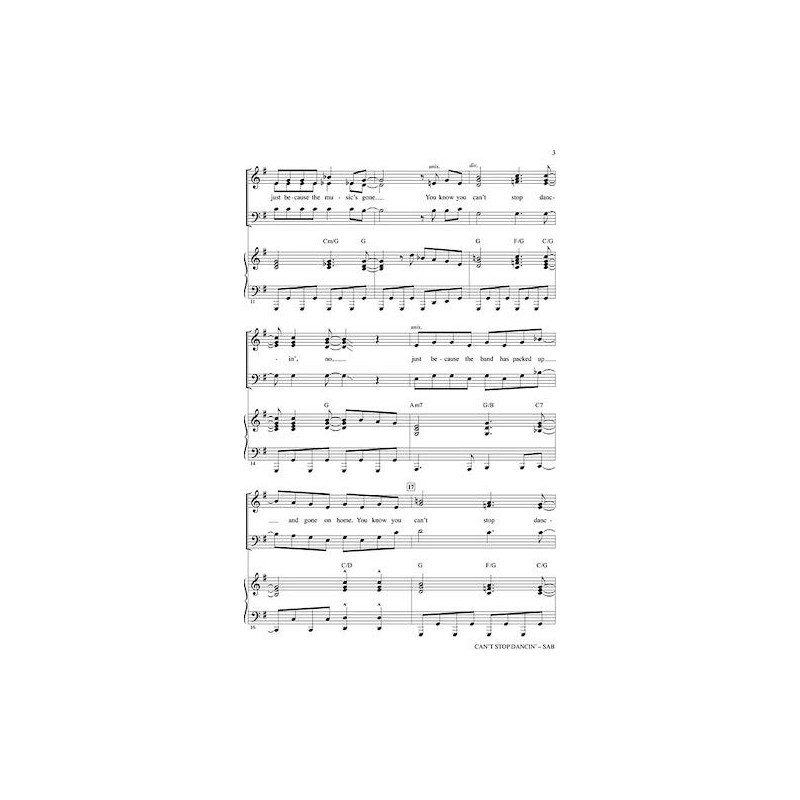 Can't Stop Dancin' for SAB Choir