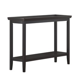 Convenience Concepts Ledgewood Console Table 48" - Modern Narrow Sofa Display Accent with Storage Shelf for Transitional, Traditional Living Room, Entryway, Hallway, or Bedroom, Black