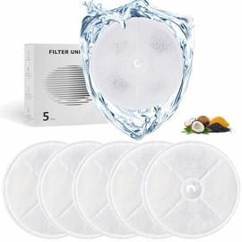 5 Pack of Upgraded Cat Water Fountain Filter,PET Cat Fountain Filter for Kit EVERSWEET Solo SE/2S/3/3Pro & CYBERTAIL 63oz/1.85L, Replacement Filters, Filters for Cat Water Fountain