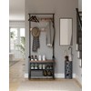 VASAGLE Coat Rack, Hall Tree with Shoe Bench for Entryway,