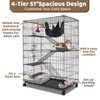 Homey Pet 51 Inch Cat Cages Indoor, Large 4-Tier Cat