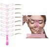 Jizlan 8-Pc Eyebrow Shaping Kit with Reusable Stencils, 8 Styles,